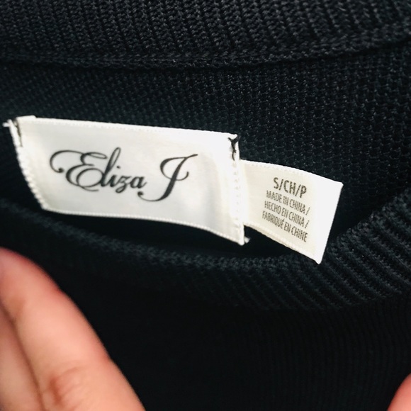 Eliza J Fit & Flare Dress Black Small - Picture 6 of 8